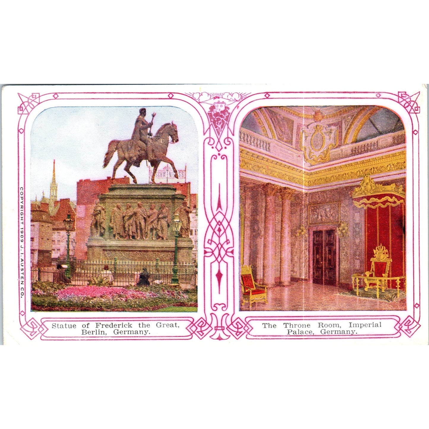 Frederick the Great, Imperial Palace Germany 1909 Original Postcard P2-8