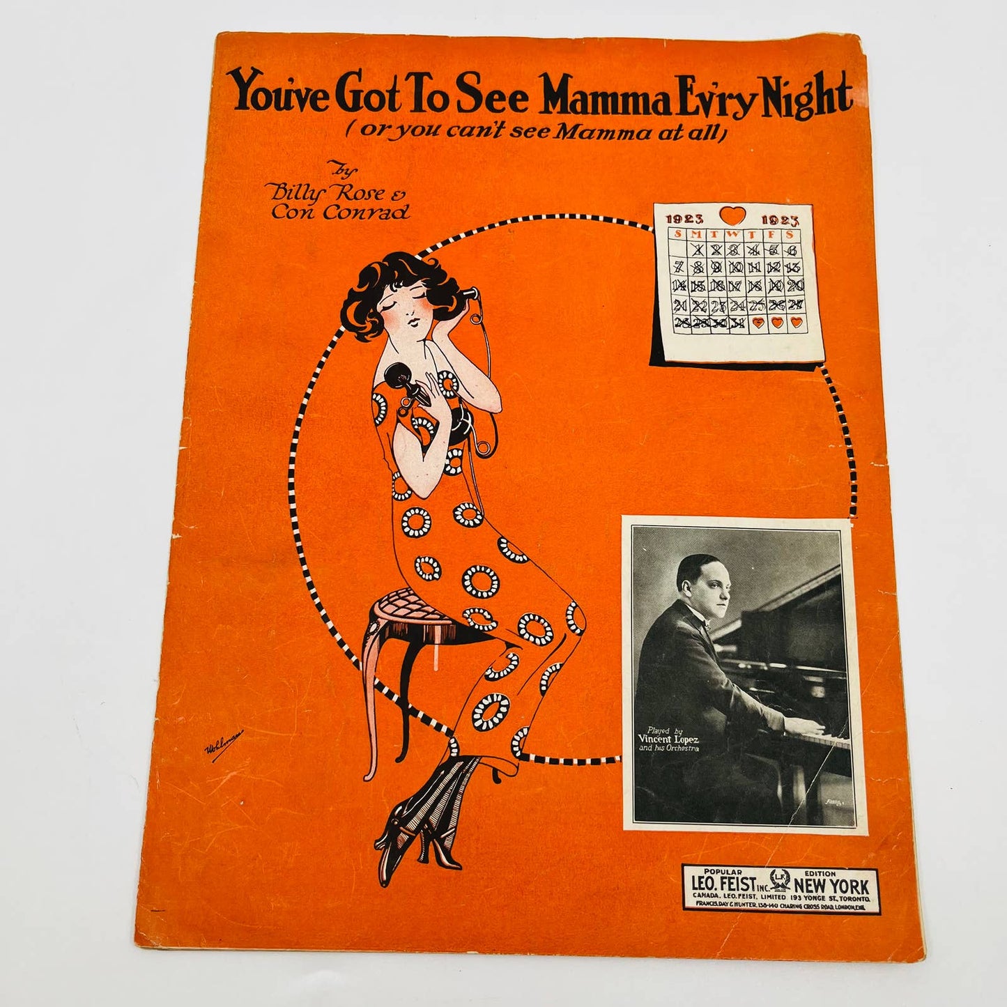 1923 Sheet Music You’ve Got to See Mamma Ev’ry Night Billy Rose Con Conrad M1