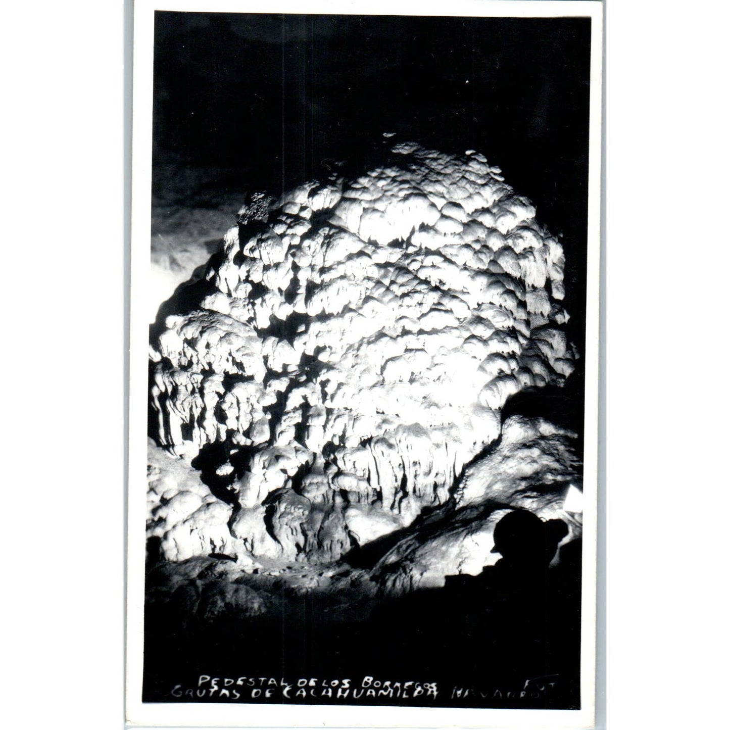 Pedestal De Los Borregos Grutas De Cacahuamilpa - Original RPPC Postcard TJ7-MP