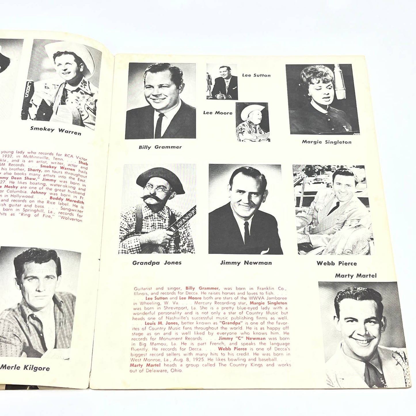 1950s Country Music Stars Promo Photo Book Grand Ole Oprey TG4