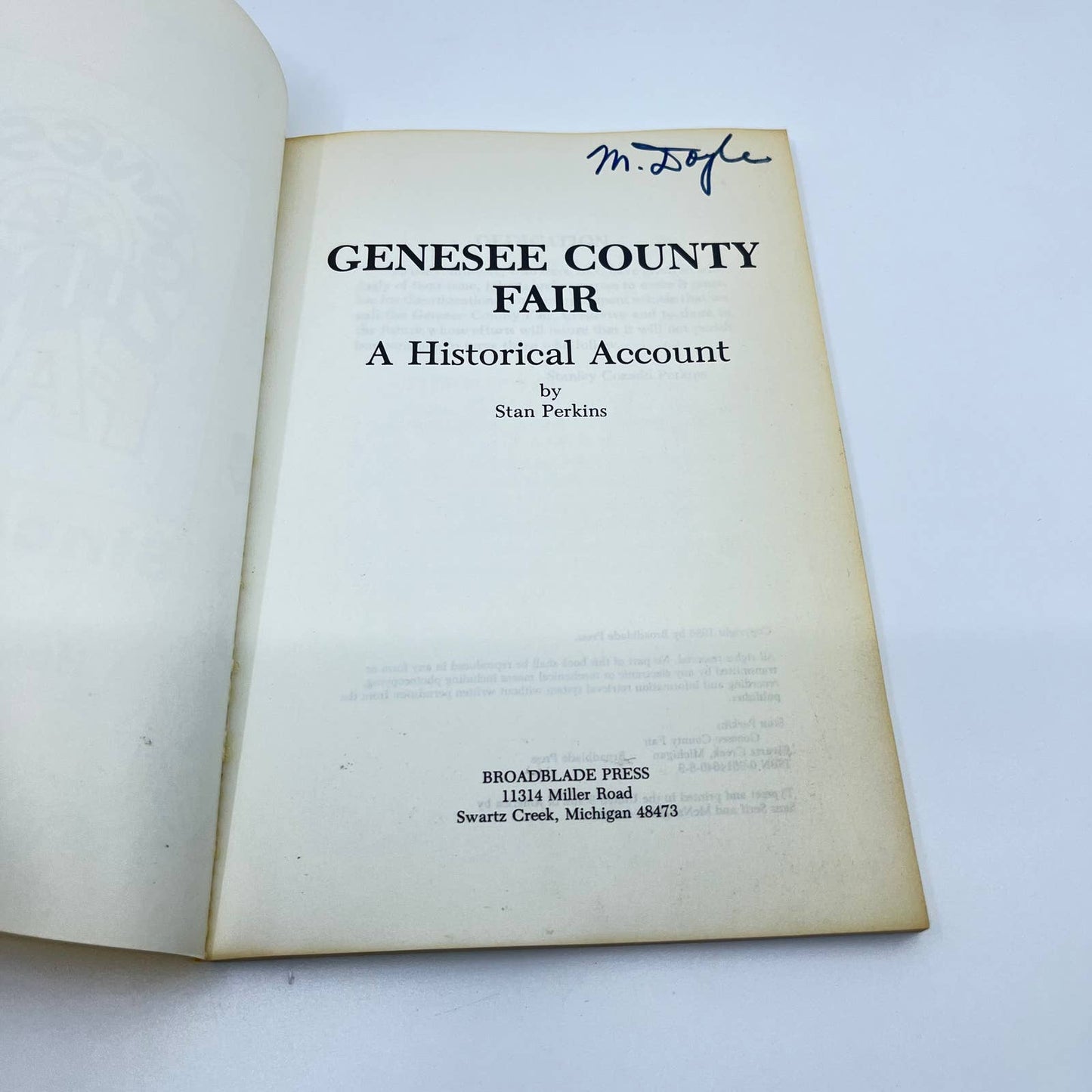 1986 Genesee County Fair Since 1850 Sesquicentennial Book MI TE7