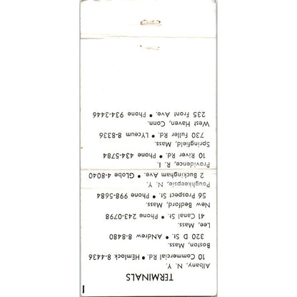 Old Colony Transportation New Bedford MA Advertising Matchbook Cover MM9-6