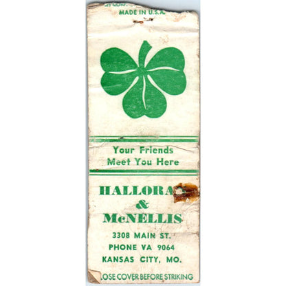 Halloran & McNellis Kansas City MO Advertising Matchbook Cover SA9-M2