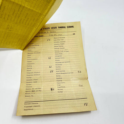 1918 & 20 Cumberland Valley State Normal School Report Cards Gertrude Gelvin AA7