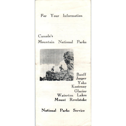 1950s Canada's Mountain National Parks Banff Jasper Fold Out Brochure TH2-SF2