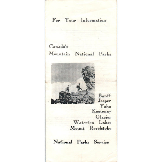 1950s Canada's Mountain National Parks Banff Jasper Fold Out Brochure SE3-4