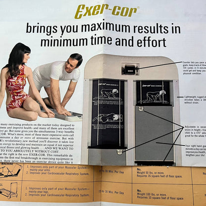 Vintage Exer-Con Advertising Machine Fold Out Advertisement Brochure SE3