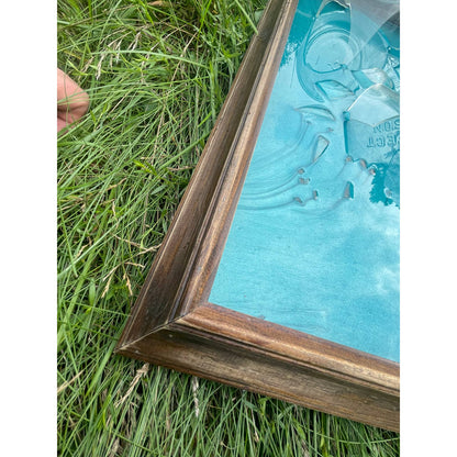 Original Framed Mixed Media Epoxy Art Shattered Ball Jar 16x20 With COA