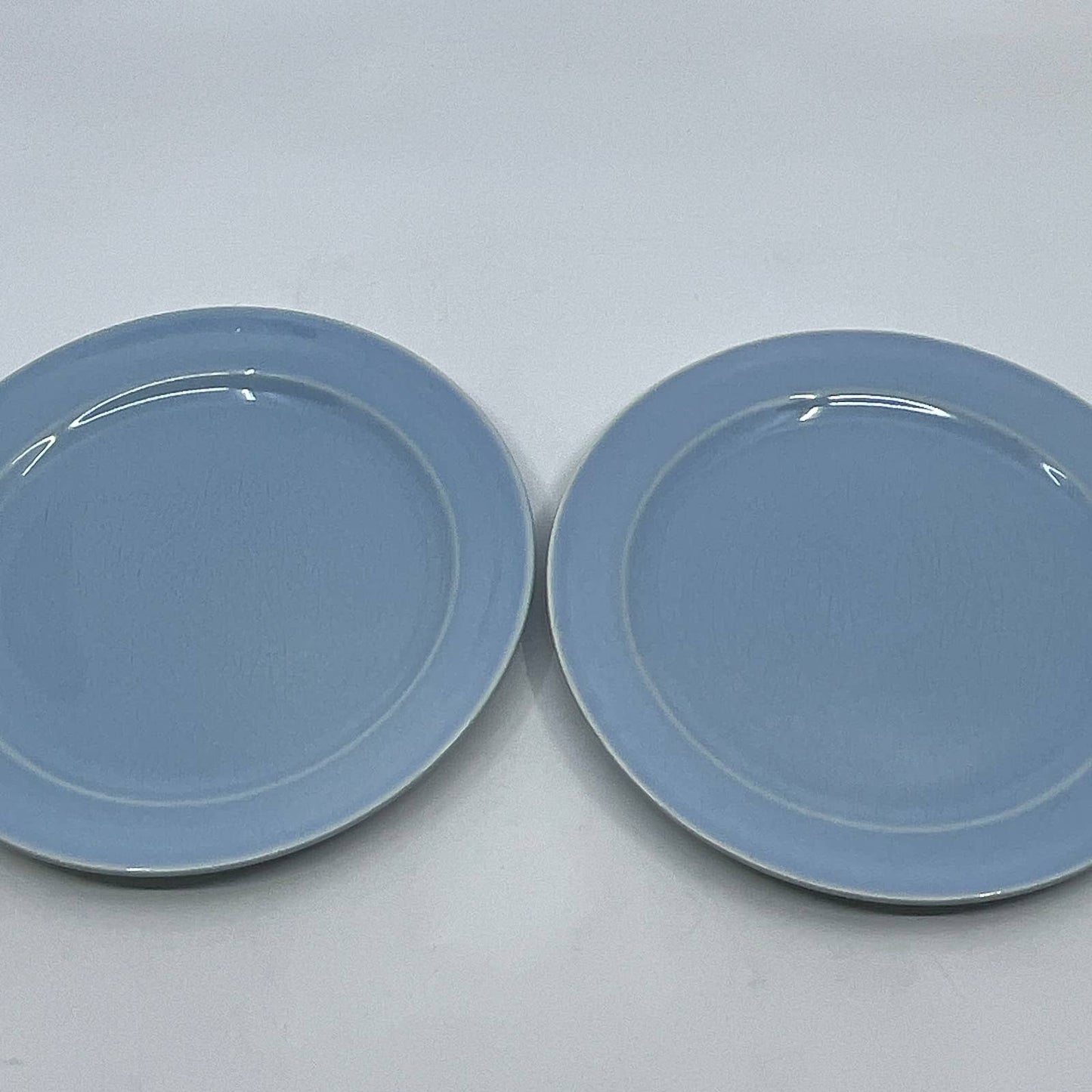 Vintage Lu-Ray Pastel Blue 7 1/4" Dessert Salad Plates T.S.&T. Set of 2 TI3