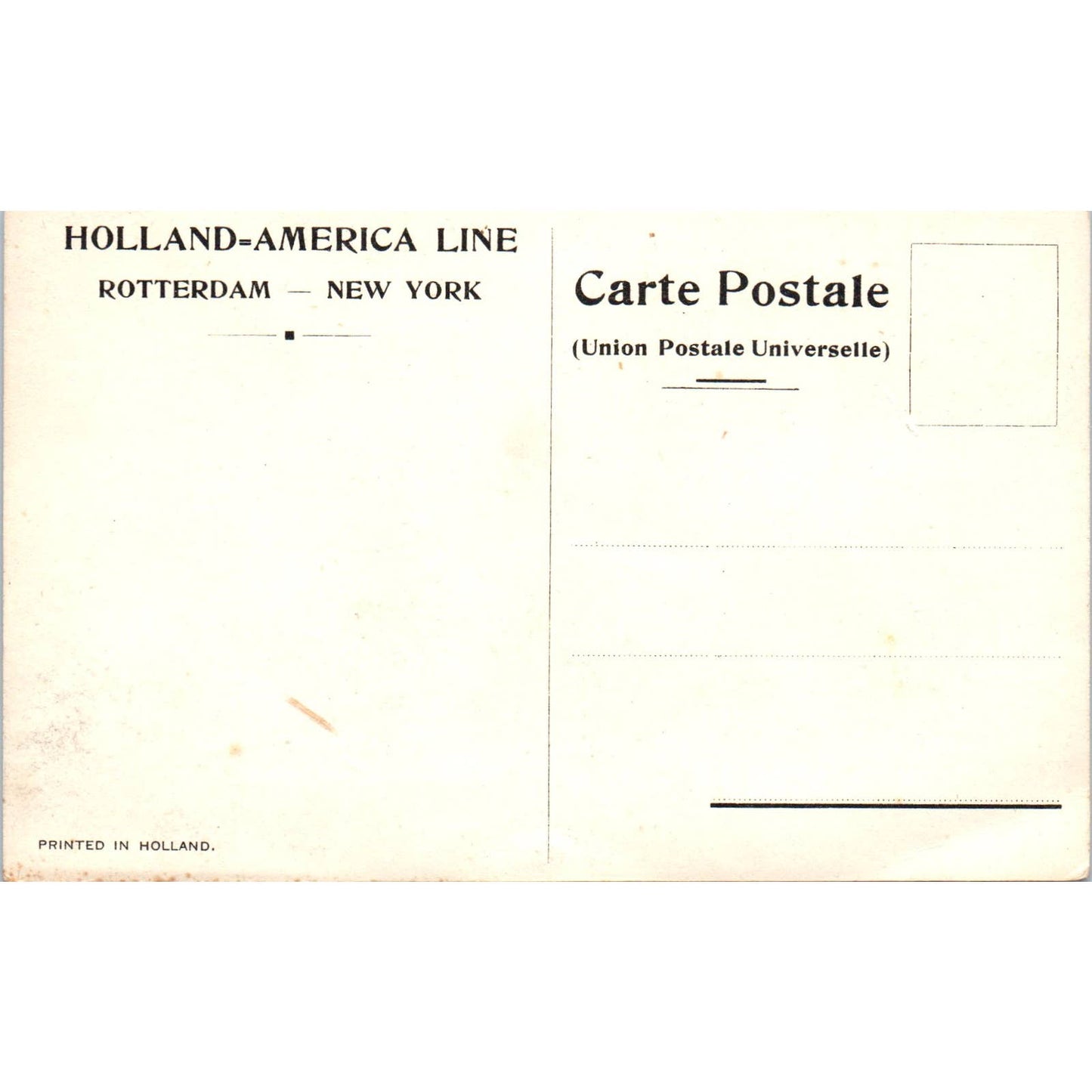 Holland-America Line T.S.S. Statendam Steam Ship - Original RPPC Postcard TJ9-P1