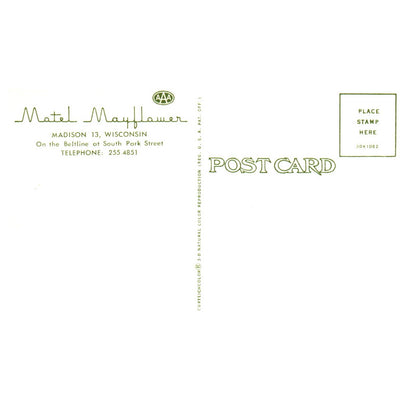 Motel Mayflower South Park Street Madison Wisconsin - Postcard TJ8-1