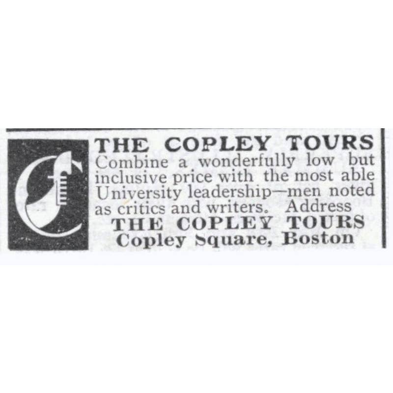 The Copley Tours Copley Square Boston - 1903 Original Ad TJ8-7-8