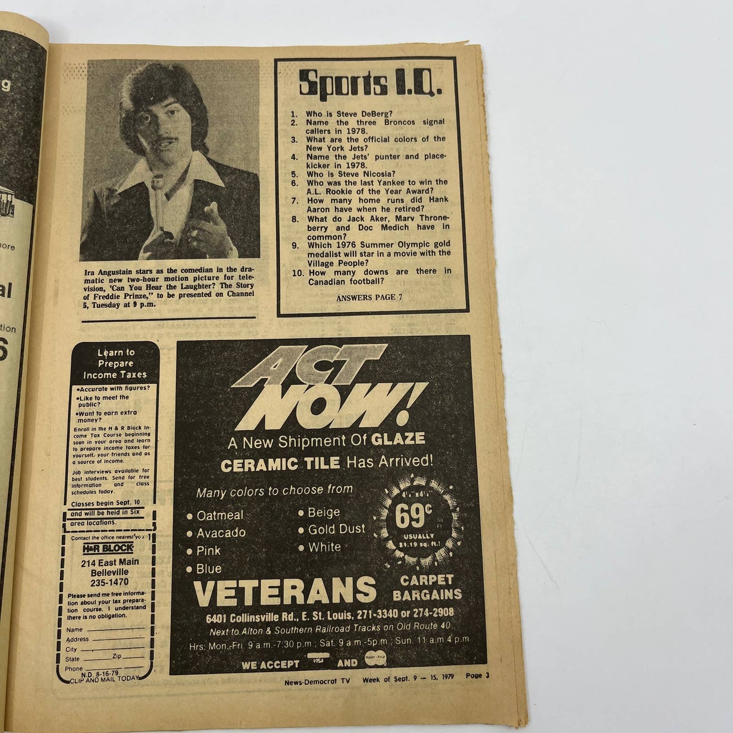 1979 Sep 9 Bellville IL News-Democrat TV Listings Can You Hear the Laughter? TG6