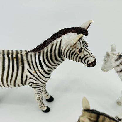 Vintage Lot of 3 ZEBRA Figure Figurines Funrise AAA TB6