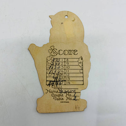 Antique Die Cut St. Patrick’s Day Clover Bridge Tally Score Card AA2