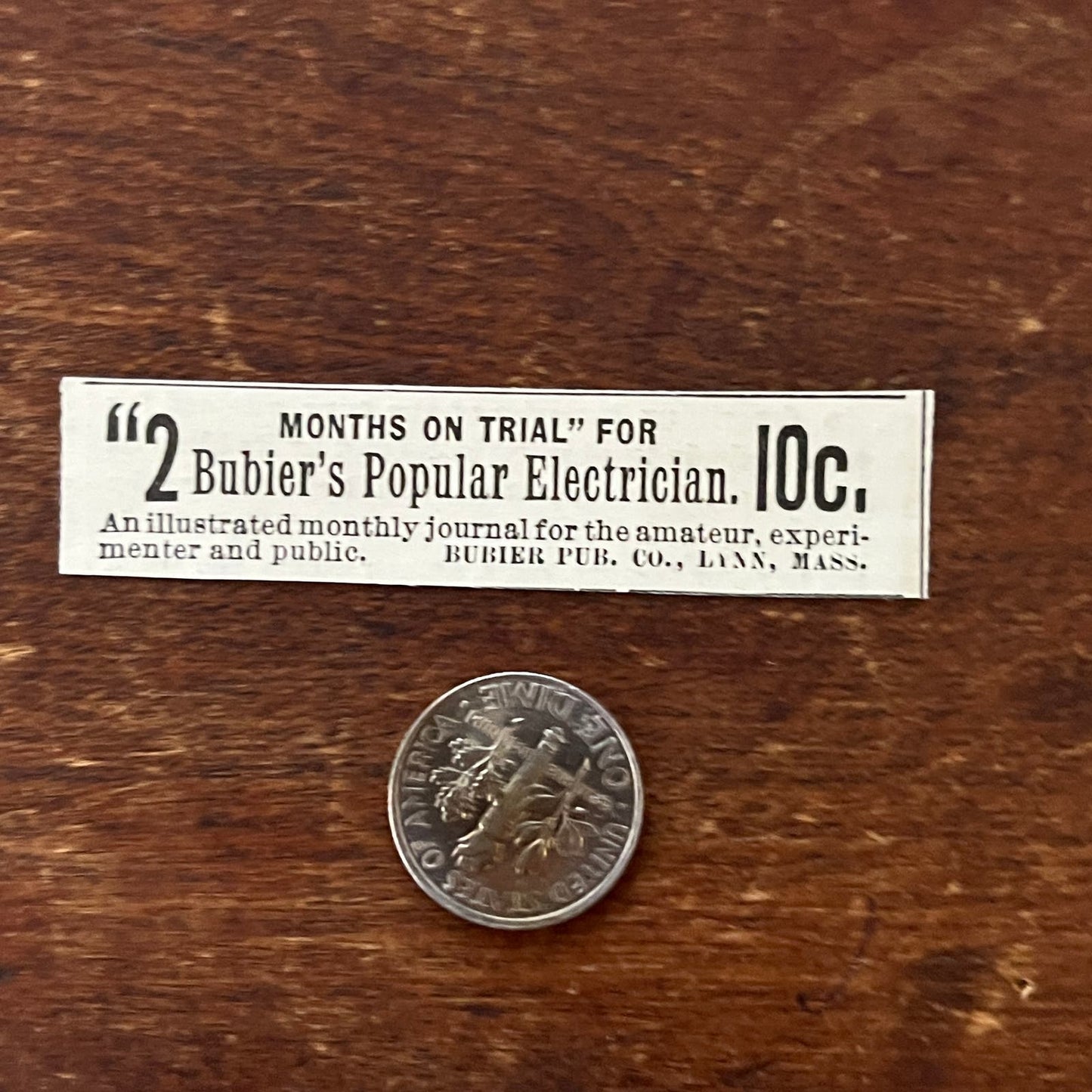 Bubier's Popular Electrician Lynn MA Original Advertisement AD8-P28