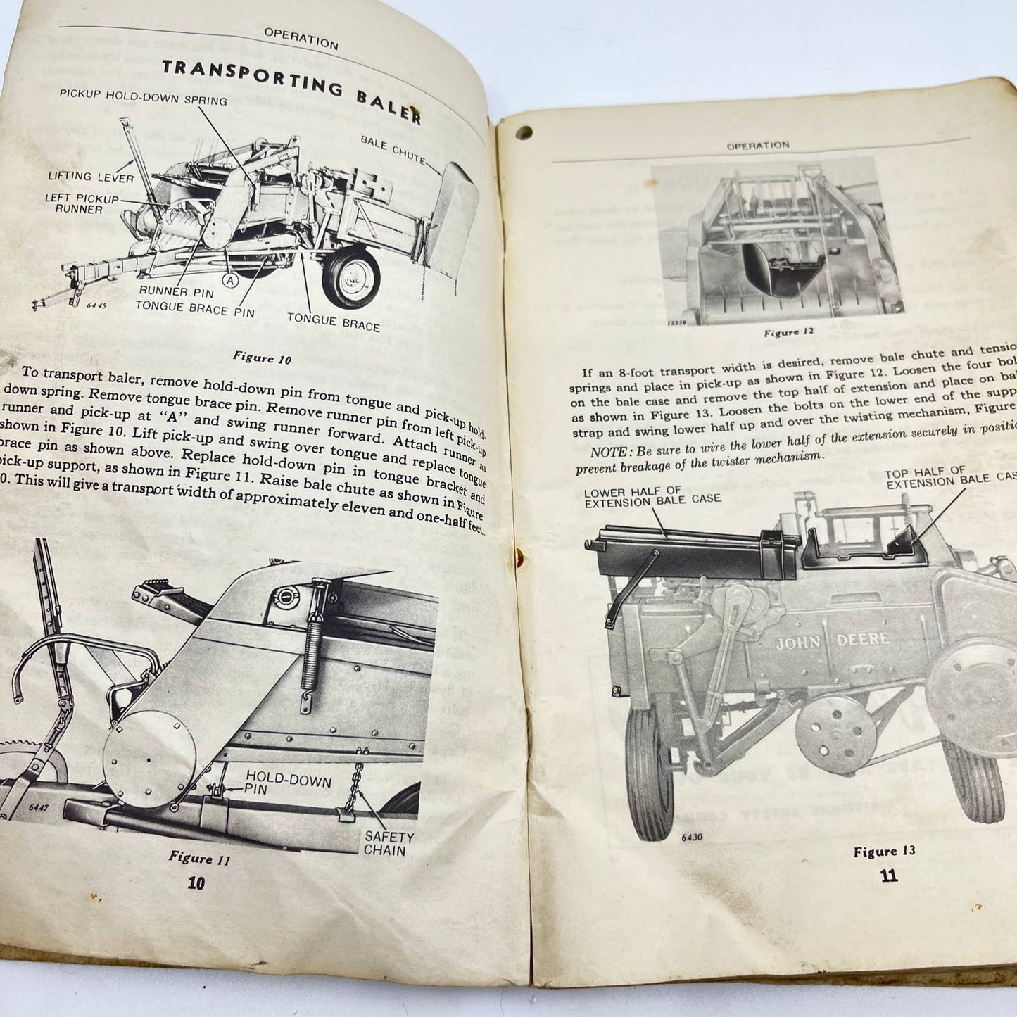 Vtg John Deere No. 114w Automatic Pick-Up Baler Operator's Manual OM-E17-950 TF4