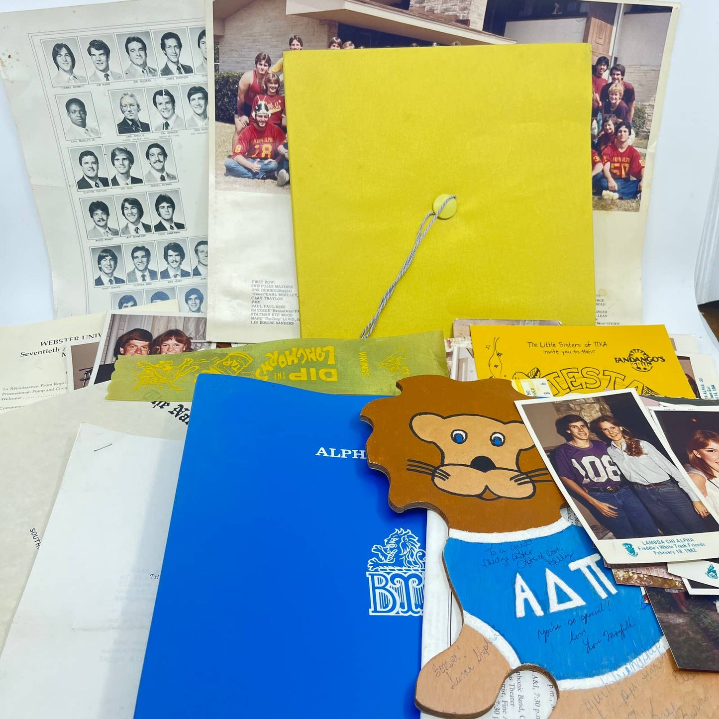 1980s Huge Lot of Alpha Delta Pi Southwestern University Sorority Memorabilia