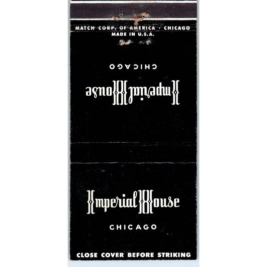 Imperial House Chicago Advertising Matchbook Cover SA1-M10