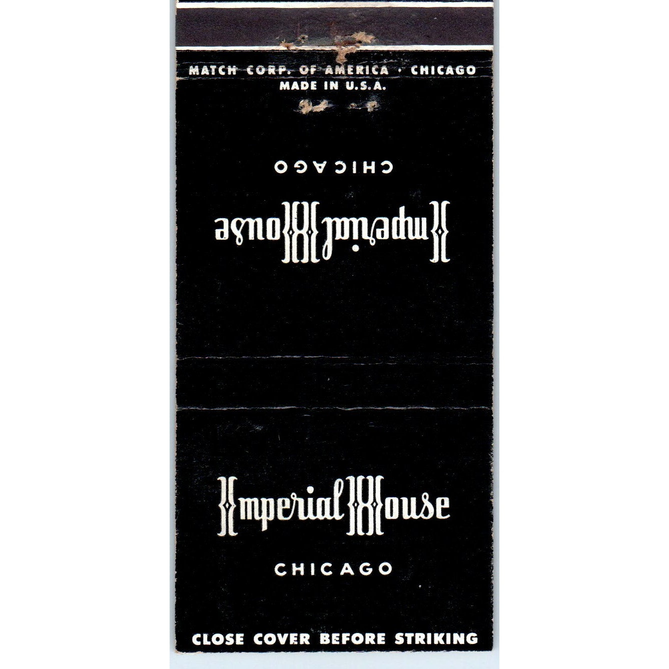 Imperial House Chicago Advertising Matchbook Cover MM9-6