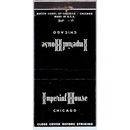 Imperial House Chicago Advertising Matchbook Cover MM9-6