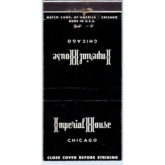 Imperial House Chicago Advertising Matchbook Cover MM9-6