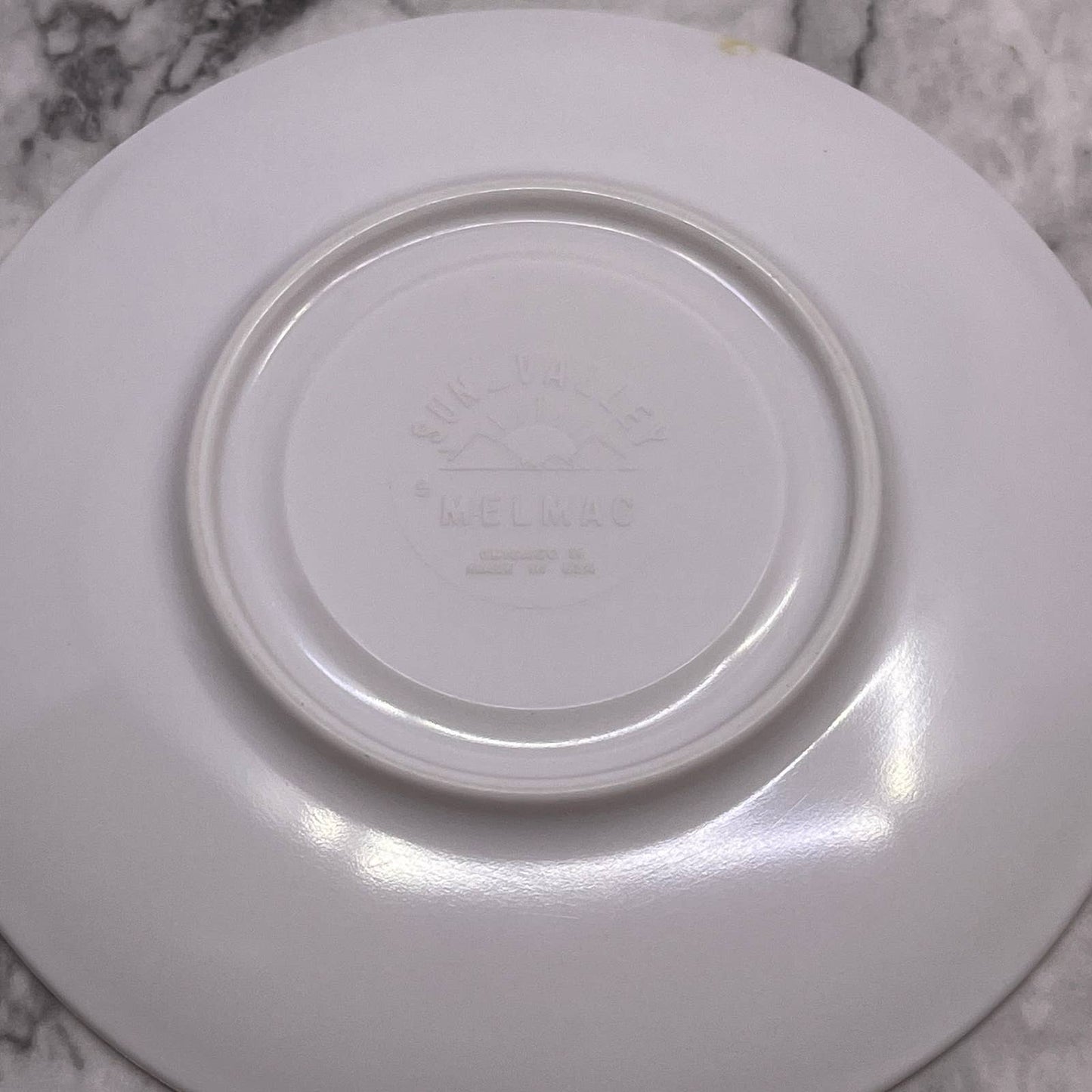 MCM Sun-Valley Melamine Melmac SAUCER White TJ5