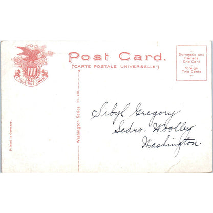 Antique Postcard Waterfront From Moran's Shipyards Seattle Washington TD9