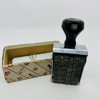 Cosco Pullman 4-6 Band Ink Stamp W/ Letters Original Box Sanford Ink Pad BA1