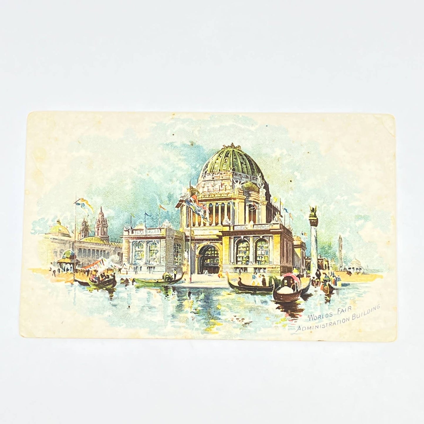 1893 Columbian Expo Chicago World's Fair Administration Building Litho Card AC2