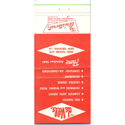 The DeVille Motel New Orleans LA Advertising Matchbook Cover SA1-M11