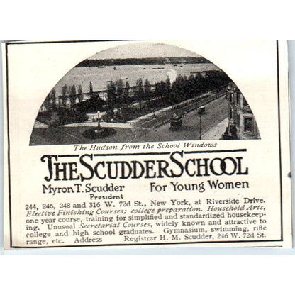 c1920 Harper's Ad - The Scudder School for Young Women Myron T. Scudder EA3