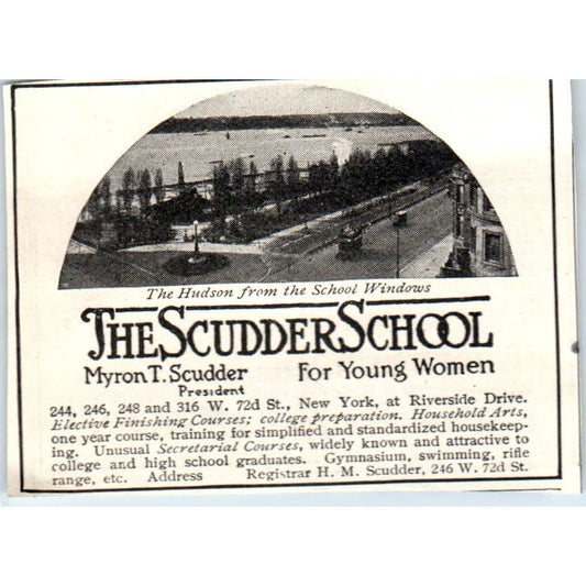 c1920 Harper's Ad - The Scudder School for Young Women Myron T. Scudder EA3