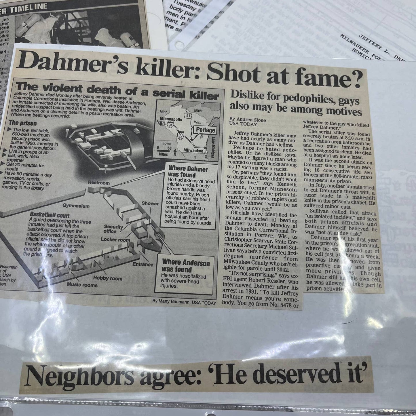 Vintage Jeffrey Dahmer Ephemera Collection FL5