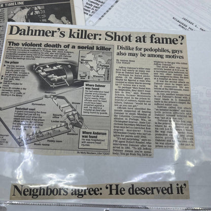 Vintage Jeffrey Dahmer Ephemera Collection FL5