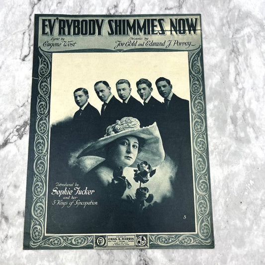Ev'rybody Shimmies Now Sophie Tucker 1918 Sheet Music TK2-SM2