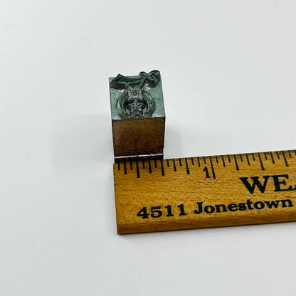 1920s Shriners Freemason Masonic Metal Stamp Typeset Print Block 1/2” SC7-5