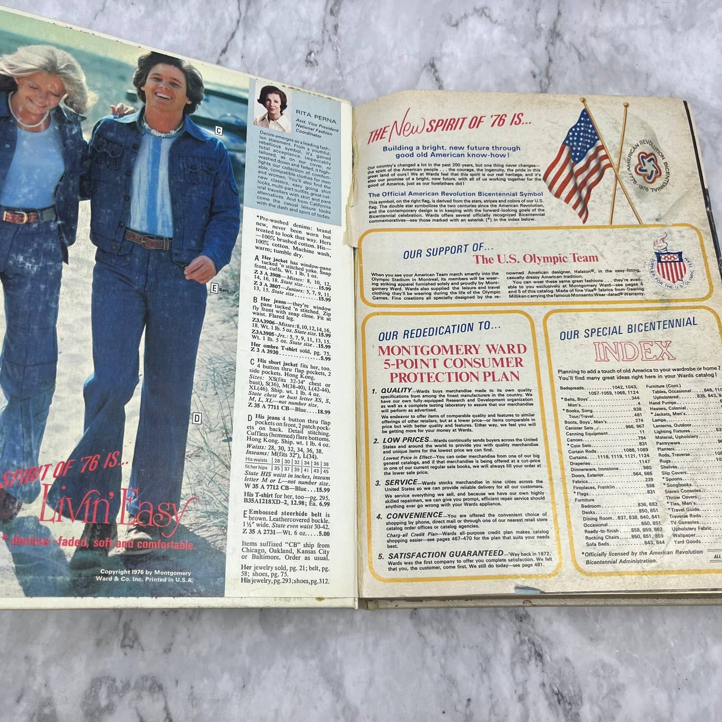 Montgomery Ward 1976 Spring Bicentennial Catalog Kansas City MO Hardcover S3