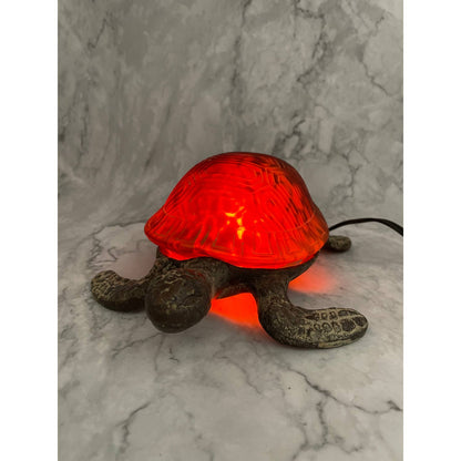 Vintage Ying Long Tortoise Sea Turtle Desk Lamp - Glass/ Cast Iron - WORKS TB5