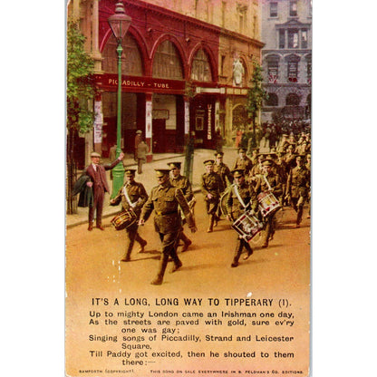 WWI It's a Long, Long Way to Tipperary - Original Postcard TJ7-RP1