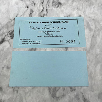 1996 LaPlata High School Band Presents Glenn Miller Orchestra Tickets SE8