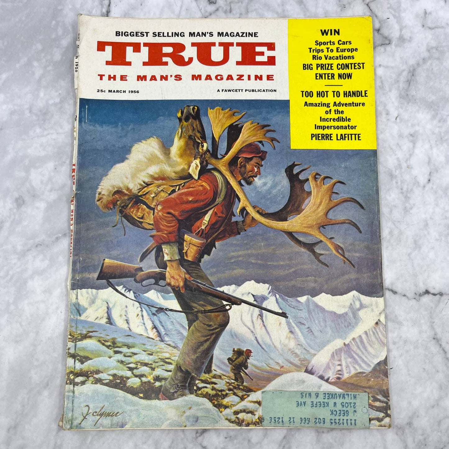 1956 March TRUE Man Stories Magazine Sports Cars Too Hot To Handle TJ3