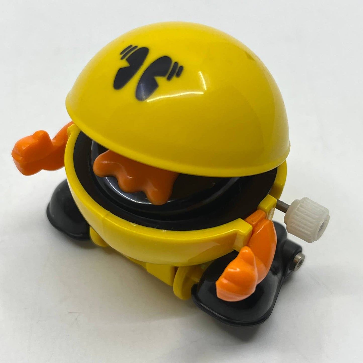 1982 Tomy White Knob Windup Pac-Man PacMan Walking WORKS SE2