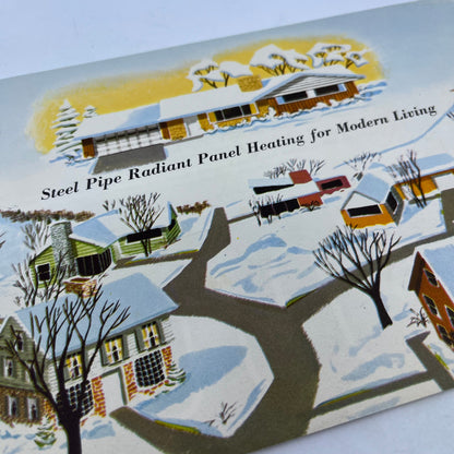 1950 MCM Steel Pipe Radiant Panel Heating Modern Living Booklet Brochure V39-1