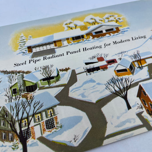 1950 MCM Steel Pipe Radiant Panel Heating Modern Living Booklet Brochure V39-1