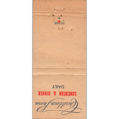 Bayou Bar Pontchartrain Hotel New Orleans LA Advertising Matchbook Cover SA1-M10