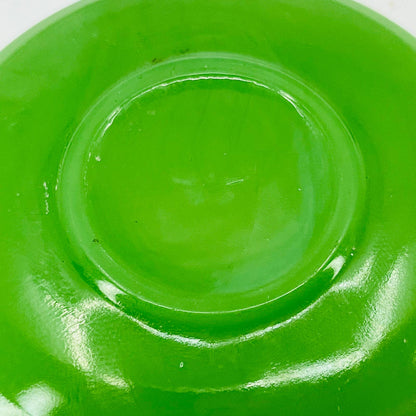 Akro Agate Marble Green Jadeite Circle Plate Child's Toy Tea Party Doll 2.75”