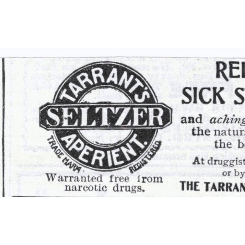 Tarrant's Seltzer Sick Stomach Relief Quackery - 1903 Original Ad TJ7-S9