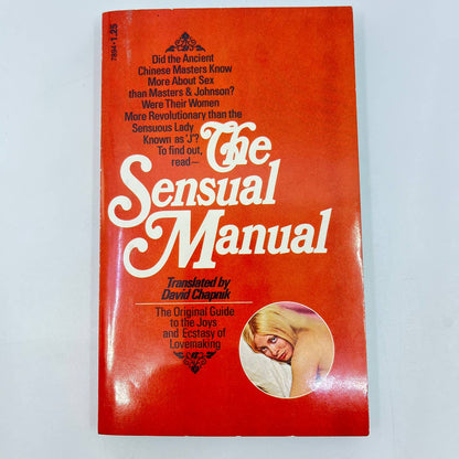 David Chapnik THE SENSUAL MANUAL 1972 Sex Secrets from China, 1st ed. TF5