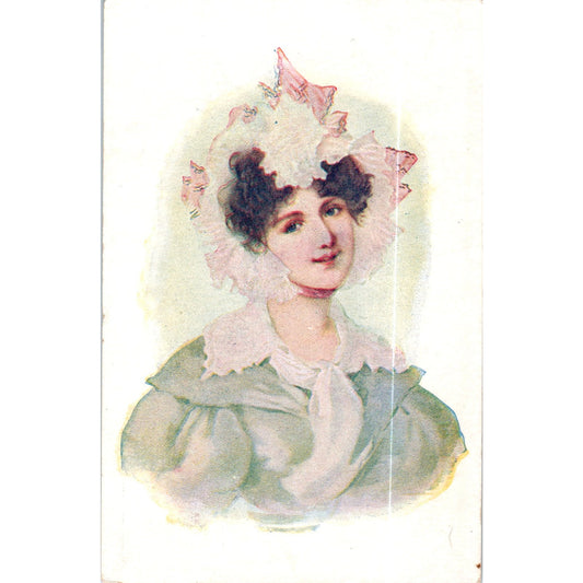 Victorian Lady in Bonnet c1905 Original Postcard P2-8